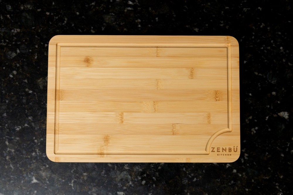 Zenbu Kitchen Bamboo Cutting Board Set – 3-Pack (Light Bamboo)