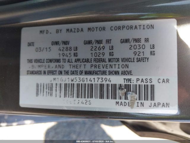 CONTROL PANEL OEM 16-20 MAZDA 6 1YR WRNTY