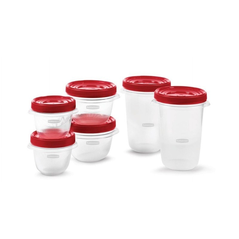12 Piece Food Storage Set BPA Free Stackable Microwave Safe Containers