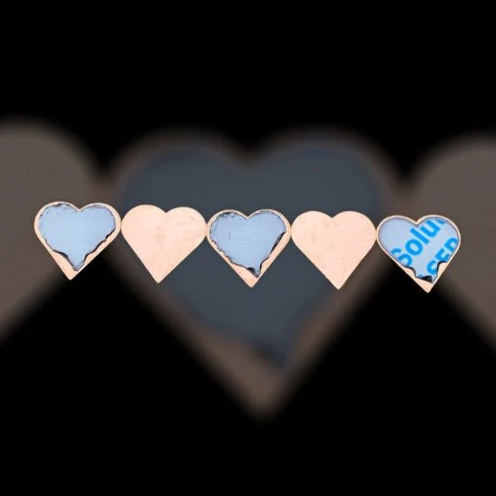 Raw Copper Hearts, 1.5" (10 Pack)