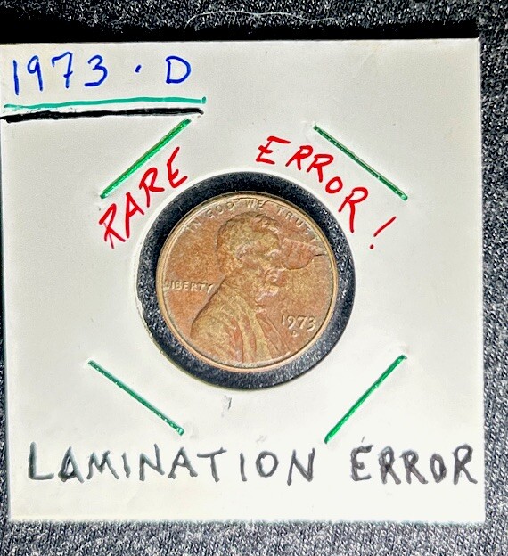 1973 D Penny Error