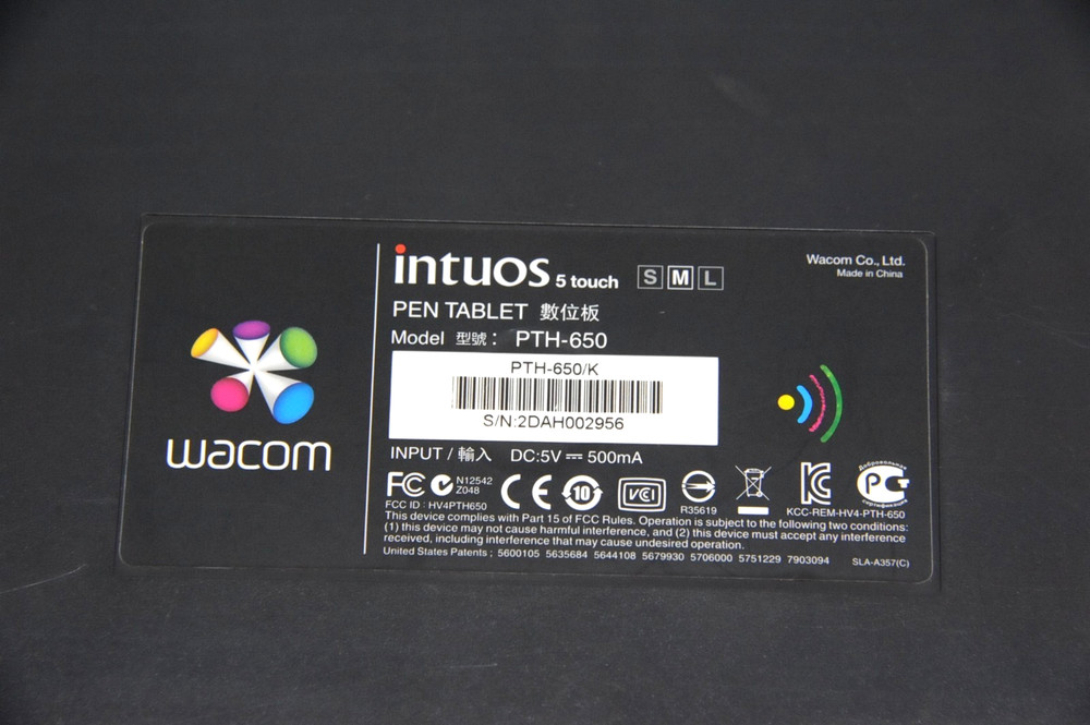 Wacom Intuos 5 Touch PTH-650/K, with Case, Un-Tested