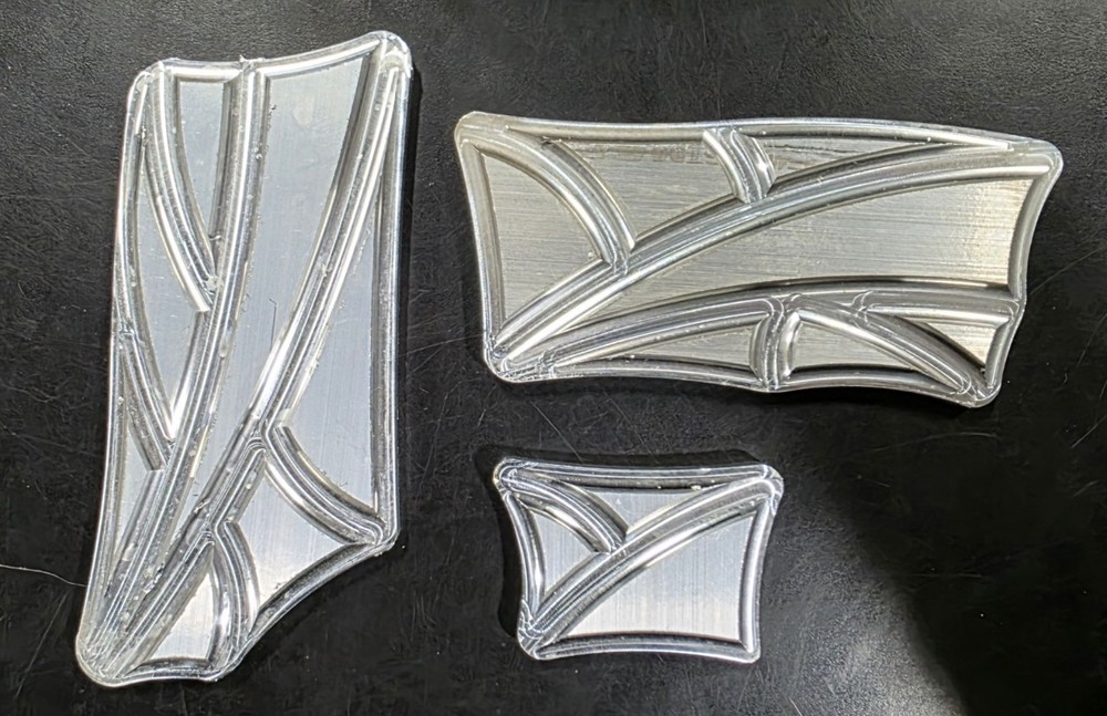 Billet Tribal Unpolished Pedal Set
