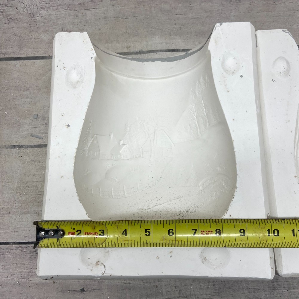 Hassinger Ceramic Casting Mold Vase With Village #344