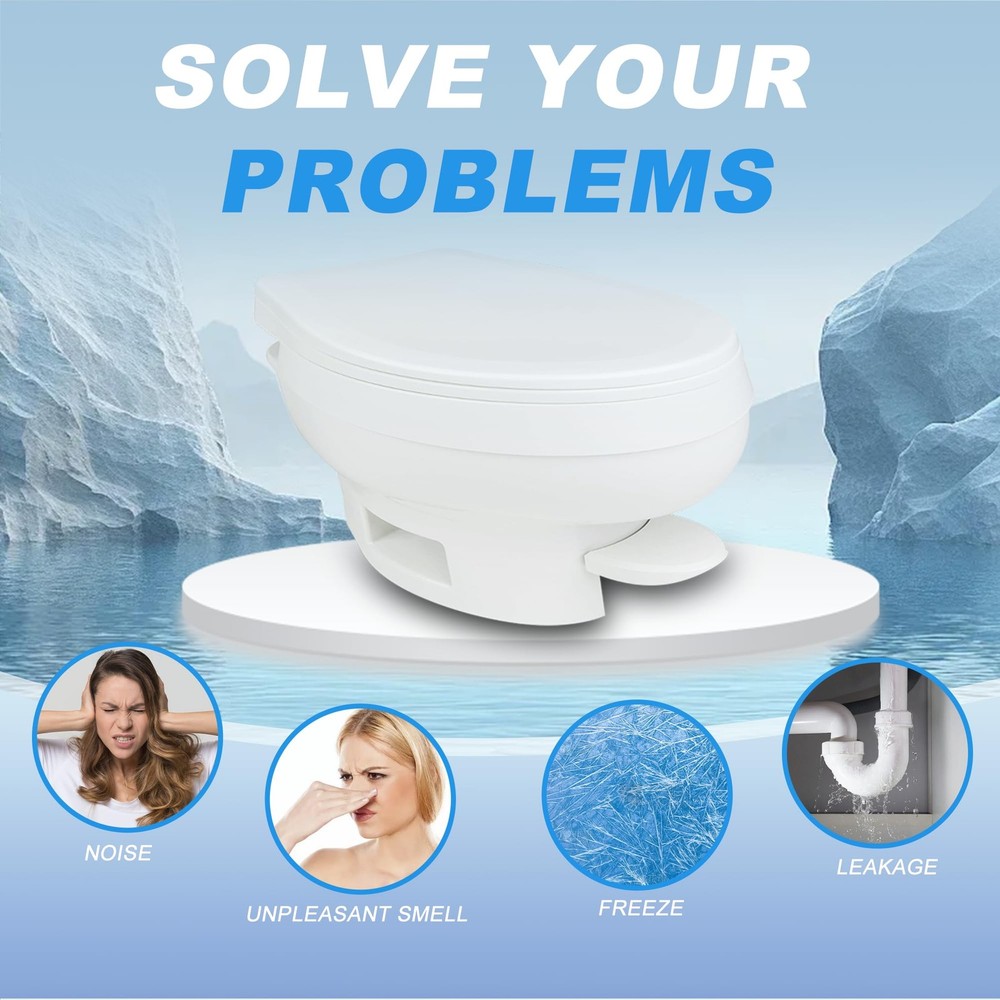 31705 31688 31687 31653 RV Toilet Water Valve kit- Freeze Resistance & Leakage