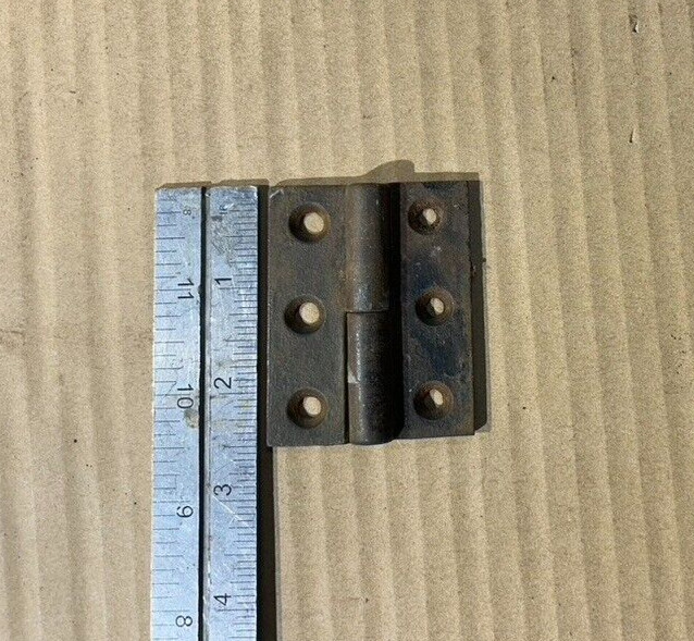1) Early cast iron drop-on door hinge 2 1/2" x 2"