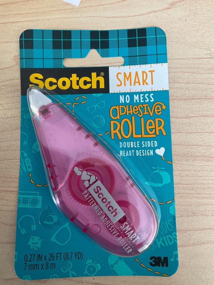 Sc otch Adhesive Roller Double Sided Heart Design Craft Adhesive 3 Rollers
