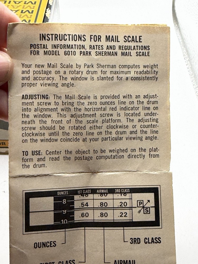 Mail Scale Postal Scale Mid Century Park Sherman The Postage Computer Stainless
