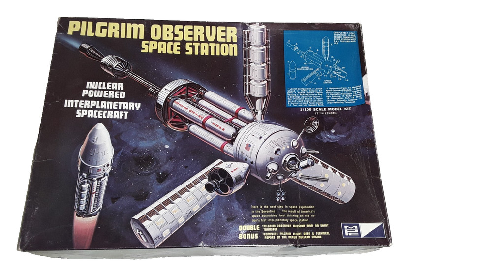 MPC PILGRIM OBSERVER SPACE STATION MODEL KIT 1/100 Scl- Open Box Complete (MK-31
