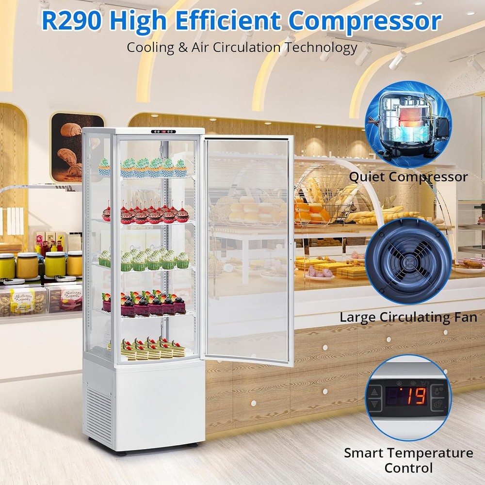 Commercial Display Refrigerator Cake Fridge Merchandiser Display Beverage Cooler
