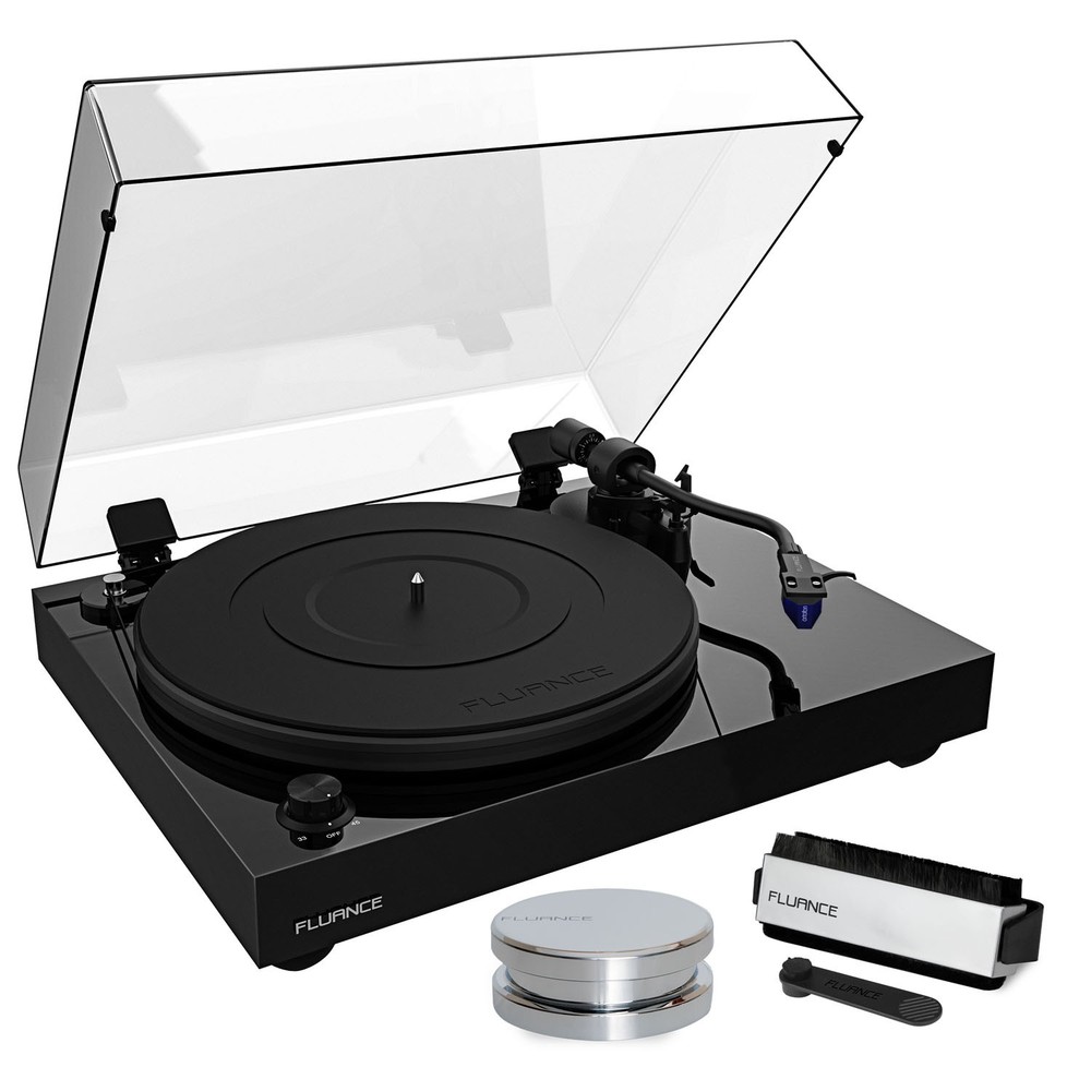 Fluance RT84 Reference Turntable with Record Weight and Vinyl Cleaning Kit