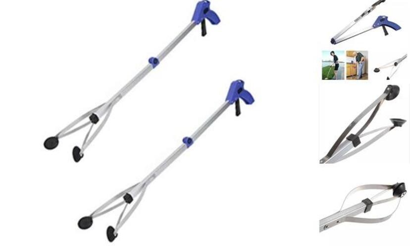 [New Version]2 Pack Foldable Reacher Grabber Tool, Long 32" Foldable Extender