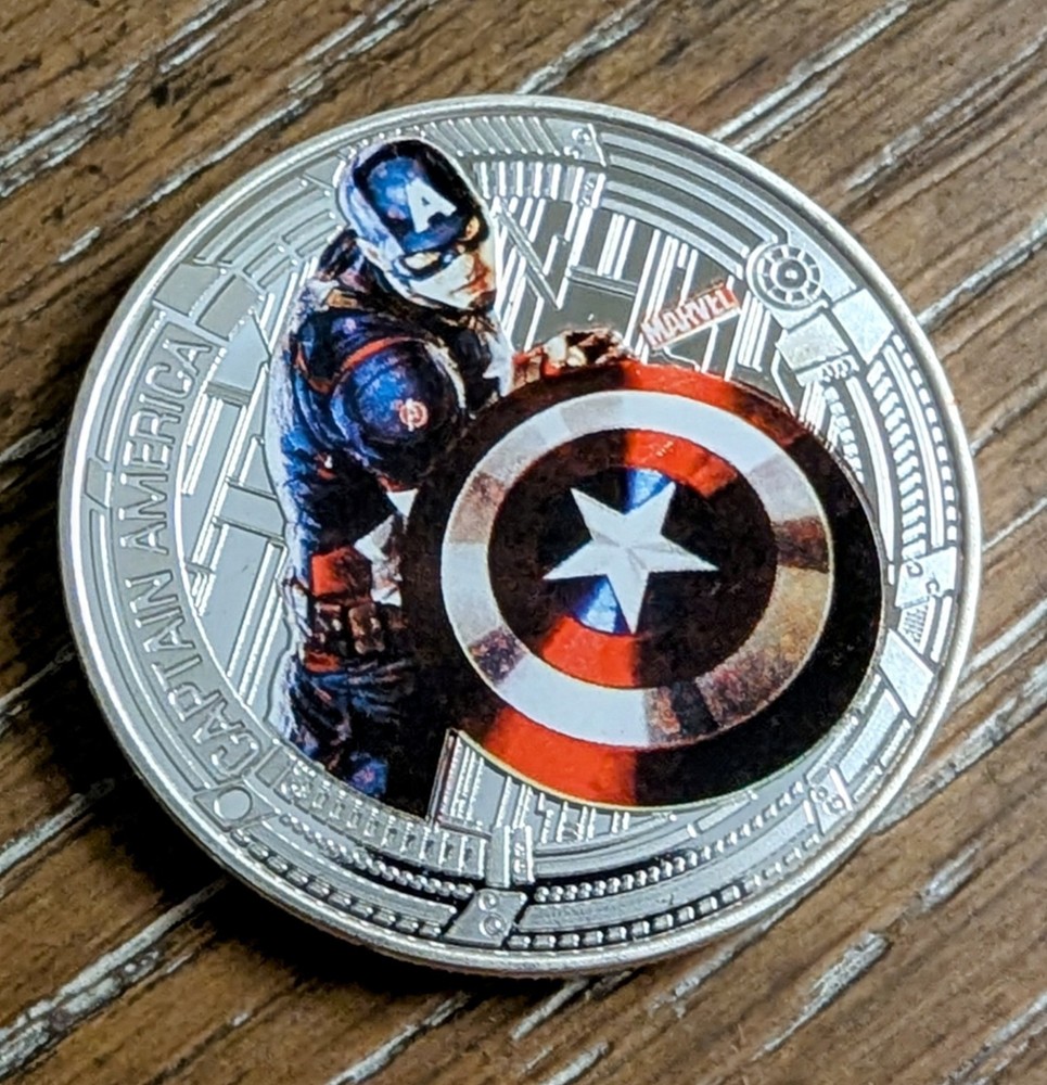 2019 Marvel Avengers .999 Silver Plated . Disney Token. Not Solid Silver!