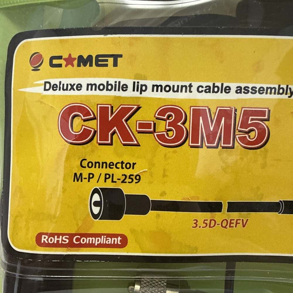 COMET CK-3M5 Deluxe Mobile Lip Mount Cable Assembly. 16’9”