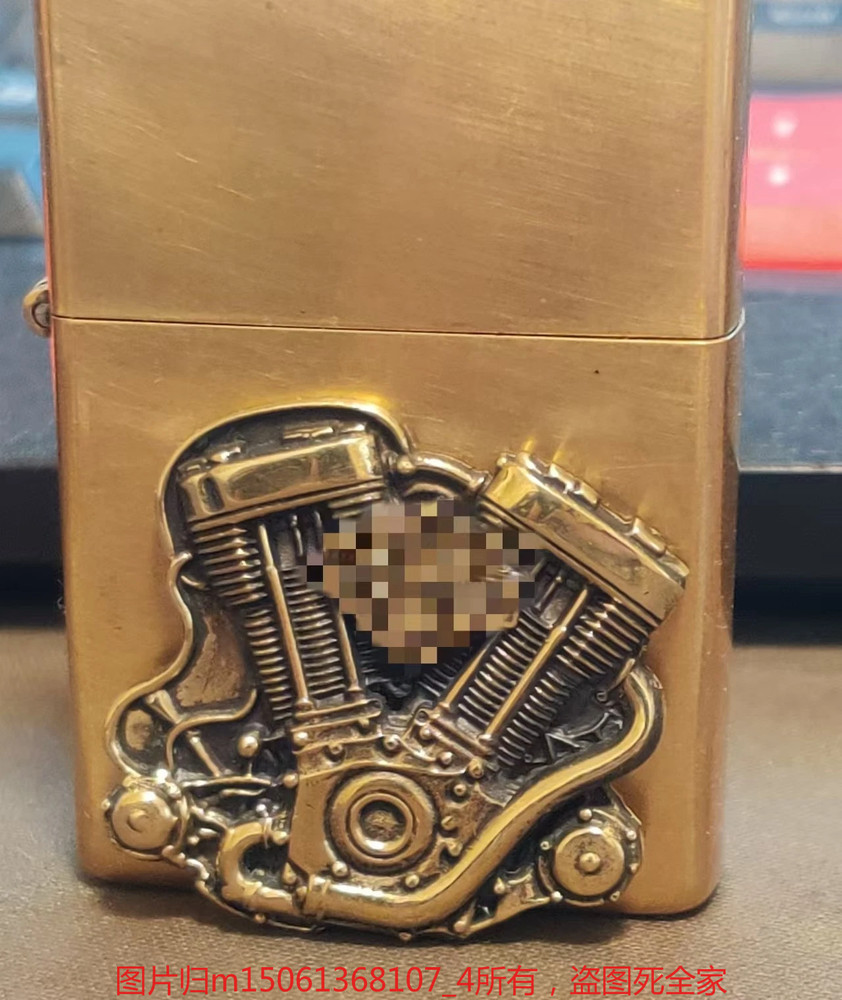 1 piece Brass engine sticker DIY lighter decoration accessories