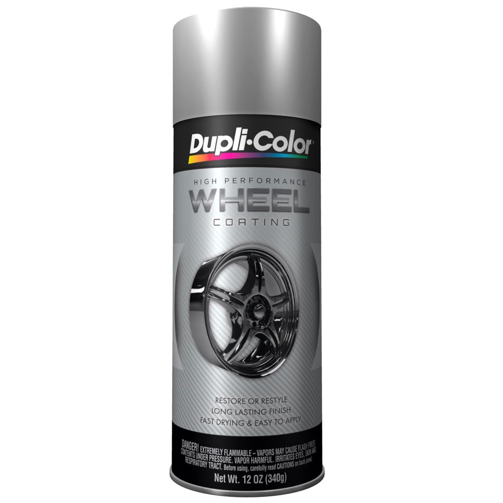 Duplicolor HWP101; High Performance Wheel Paint, Gloss Silver, 12 oz Aerosol