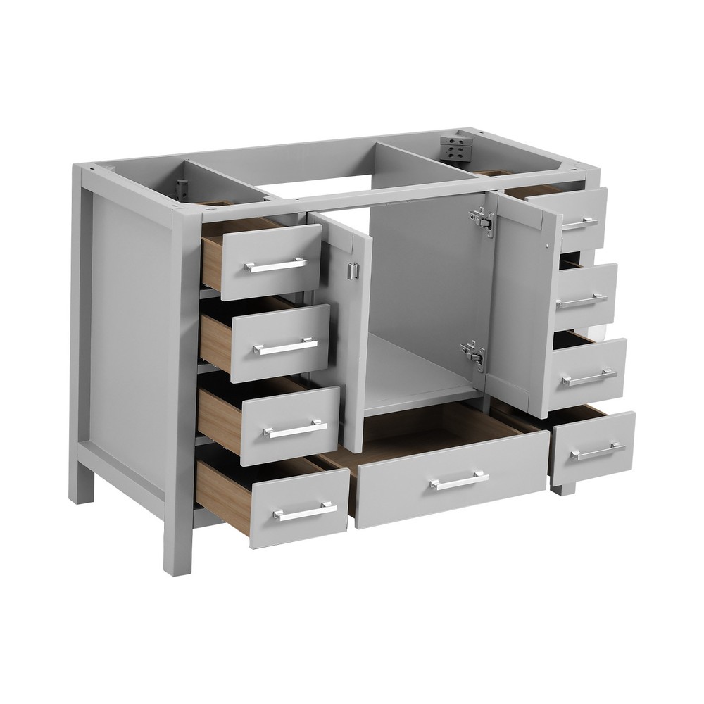 48'' Bathroom Vanity, Freestanding Vanity with Top, Solid Wood Frame Bathroom