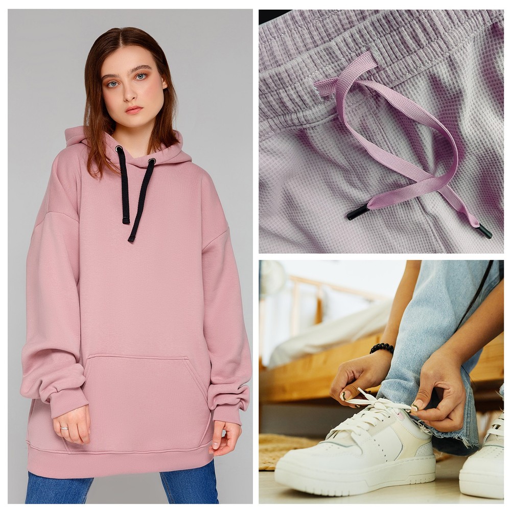 10mm x 66feet Inch Flat Drawstring Cord Drawstring Replacement, Red