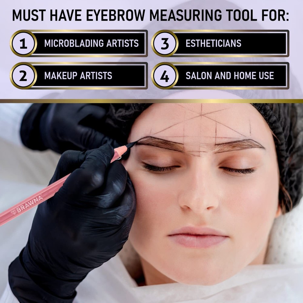 Pre-Inked Eyebrow Mapping String |Natural Bamboo Charcoal | Microblading PMU Kit
