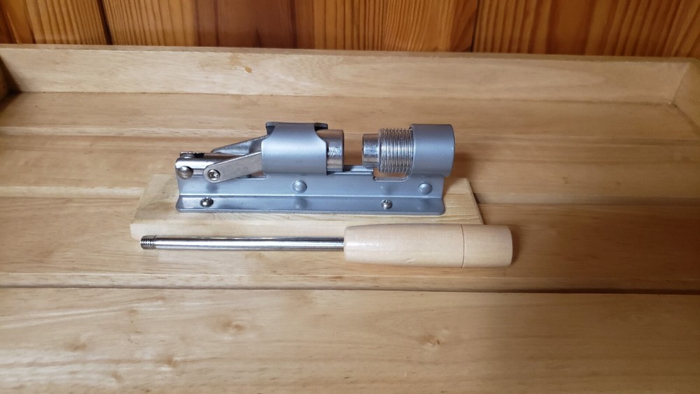 Heavy Duty Pecan and Nut Cracker Tool, Wood Base and Adjustable Handle, Easy Use