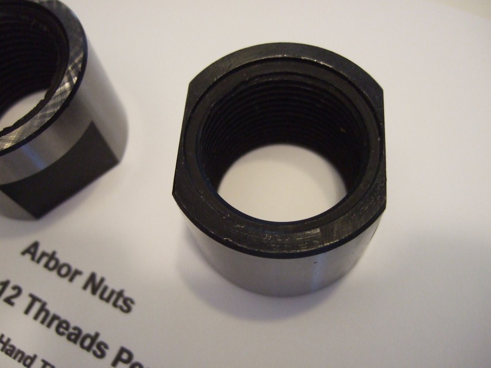 (2) LOT Arbor Nuts - 1 1/4" x 12 Threads per Inch Left Hand - Precision