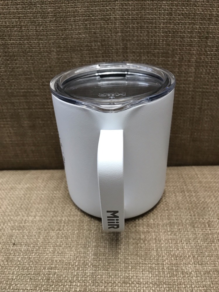 MiiR 12 oz Camp Cup White Base camp Hotels Built For Exploring Stainless