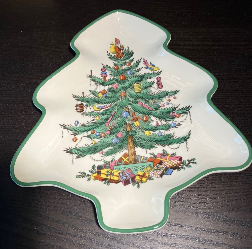 SPODE Christmas Tree-Shaped Dessert Dish S3324