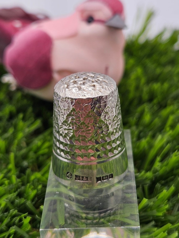 Sterling Silver Thimble, 1950 Hallmarks, Excellent Condition