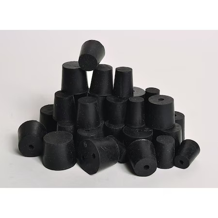 Stopper, 25Mm, Black, Pk18,  Rst6-H