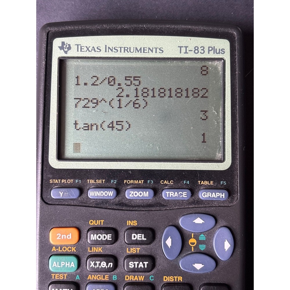 Texas Instruments TI-83 Plus Graphing Calculator TI83+ Tested Working School SAT
