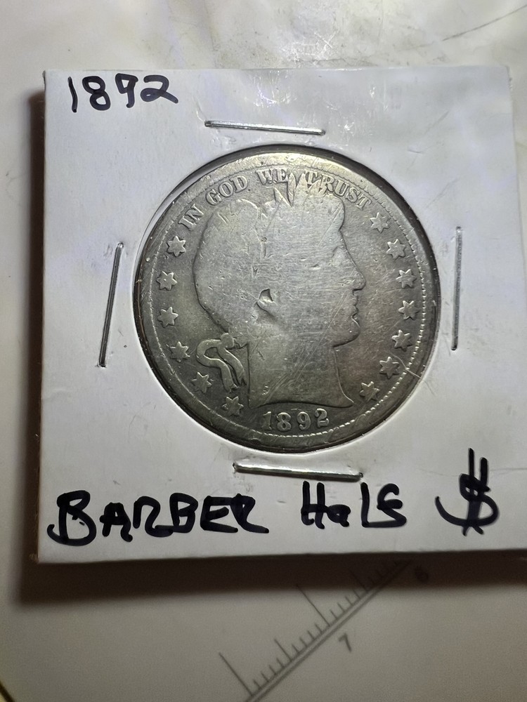 1892-Barber Silver Half Dollar Coin