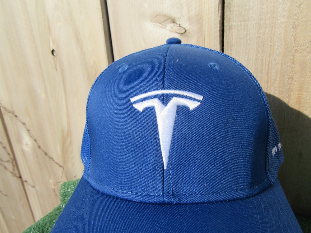 Tesla Employee Blue Snapback Baseball Hat Trucker Cap