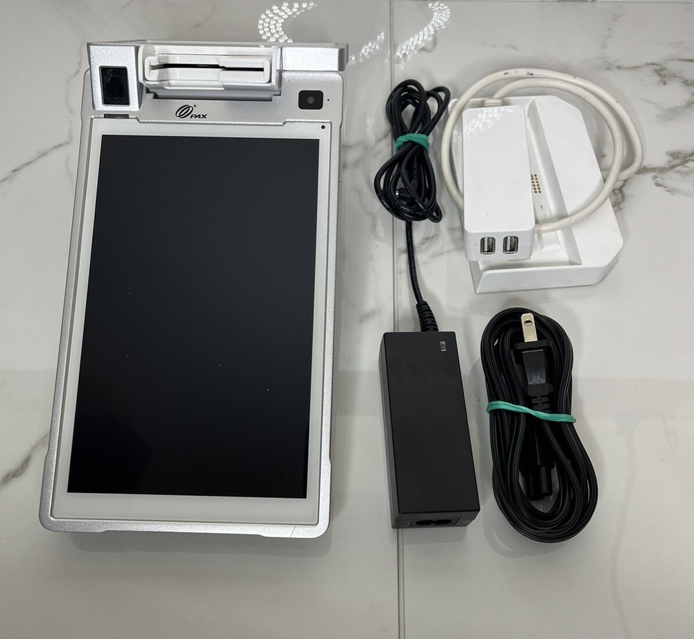 PAX E-600 Android Integrated Credit Card Terminal with Cables
