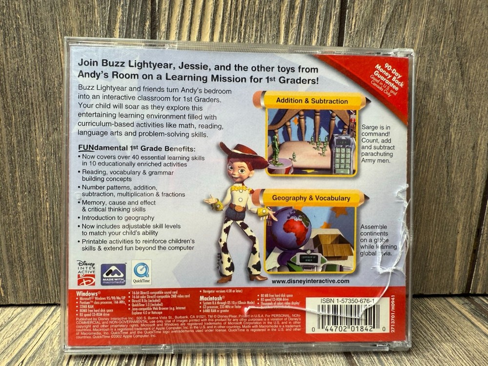 Disney Pixar Learning 1st Grade 2 CD-ROM Set Educational Game