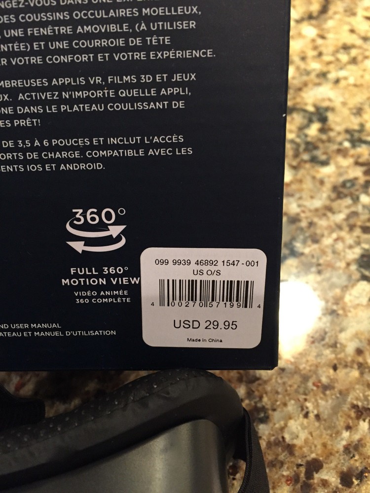 Mobile Phone Virtual Reality Headset - Orig $29.95