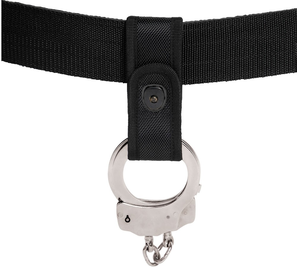 Black Heavy Duty Durable Polyester Enhanced Handcuff Strap with Safety Snap