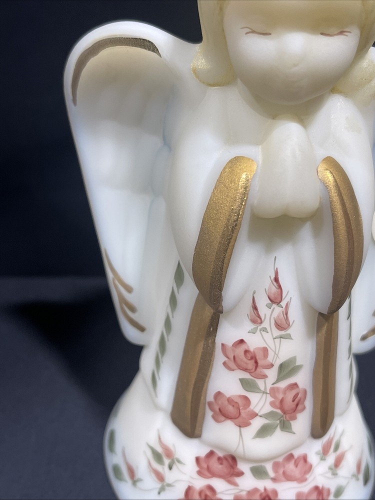 FENTON ANGEL BELL WITH FLORALS LTD ED NUMBERED 840/2000