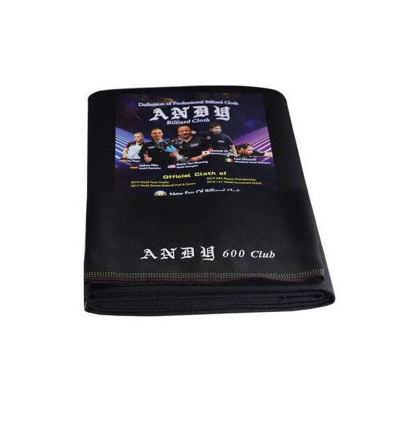 Andy's 600 Cloth - 8' Set - Black Pool Table Cloth - Value added items