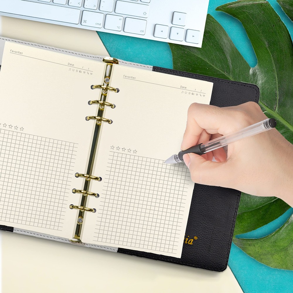 A6 Binder Refill,6 Ring Inserts,for Filofax/Personal A6, Note Record
