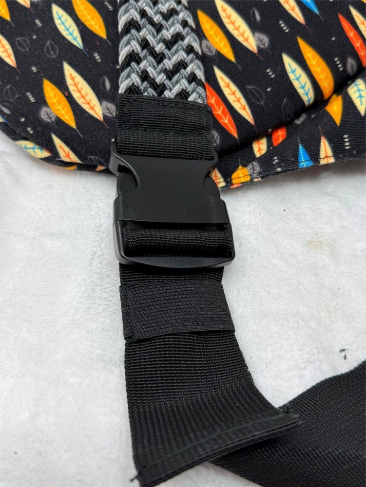 Multicolored Feather Patterned Adjustable Rope SLING BACKPACK by Ambry