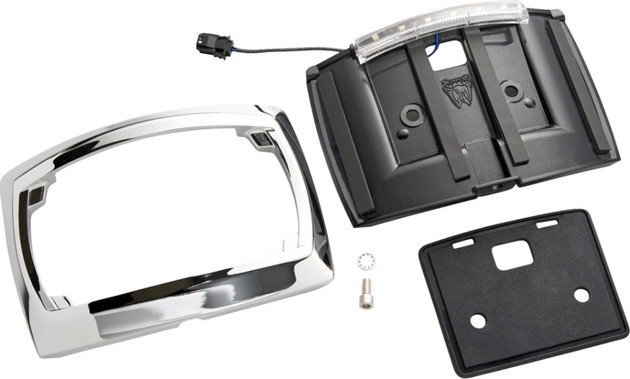CIRO Curved LED License Plate Frame Chrome #40500 Harley Davidson