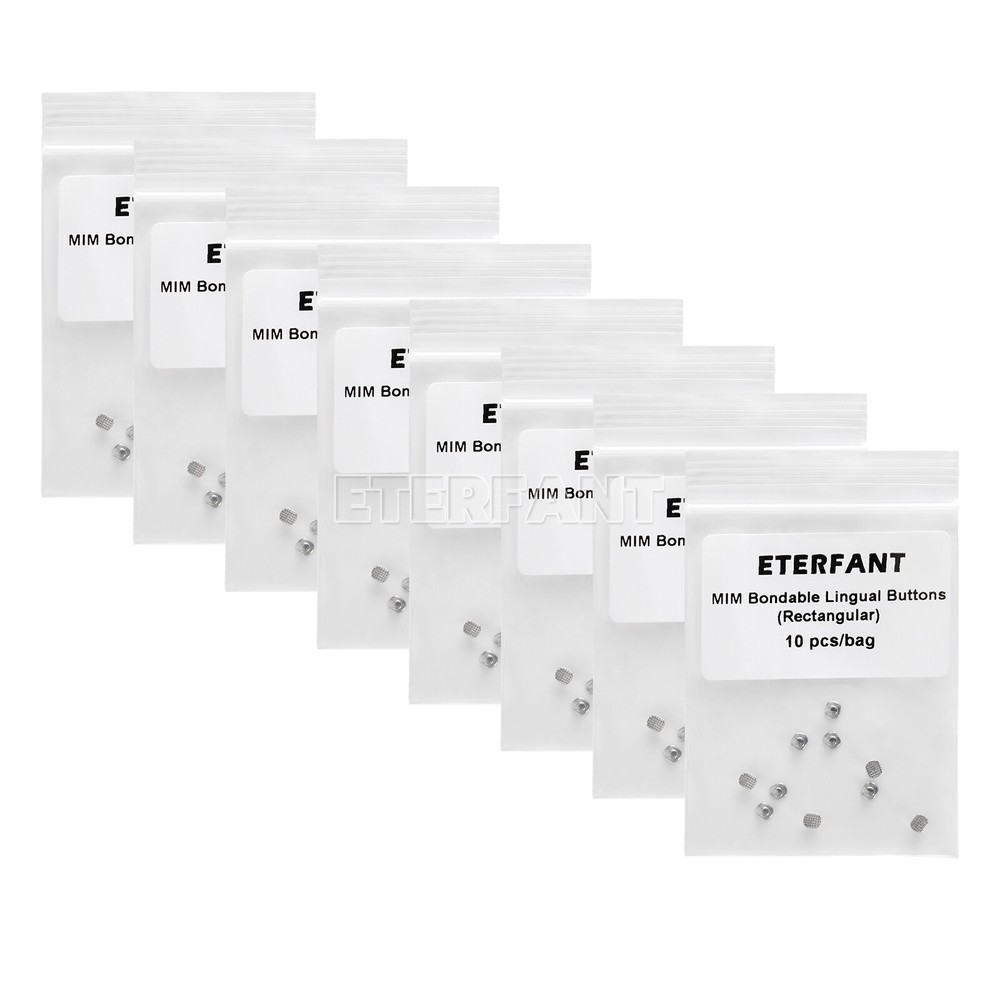 5xETERFANT Dental Ortho Lingual Buttons MIM Bondable Rectangular Base 10pcs/pack