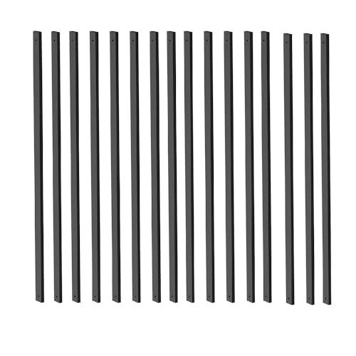 Pack Deck Balusters Rectangle Deck Railing Balusters 26 Inch 50 Black-Rectangle