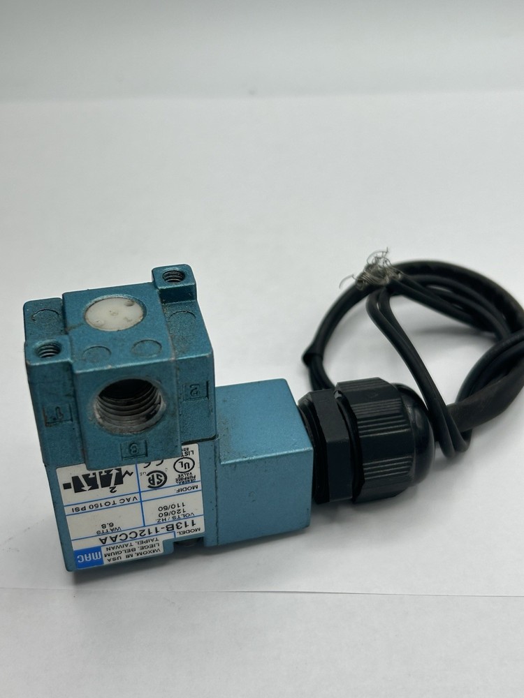 MAC General Purpose Valve 113B-112CCAA 150PSI 6.8Watts Pre Owned