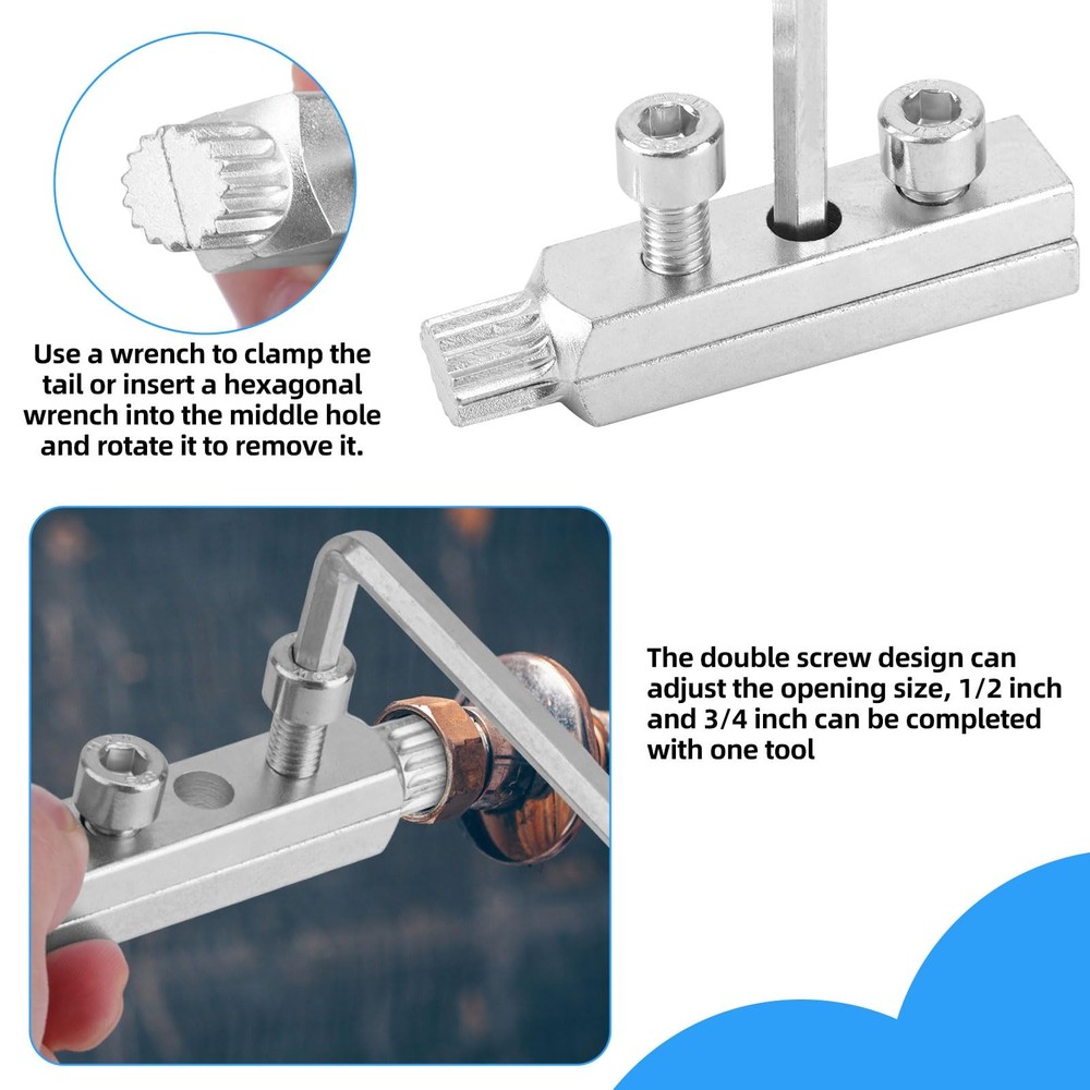 BOXOB Broken Faucet Removal Tool, Easy Use Stripped Screw Extractor Set Kit...