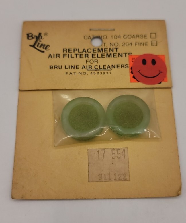 Bru Line Replacement Air Filter Elements Fine for Small Nitro Engines 204