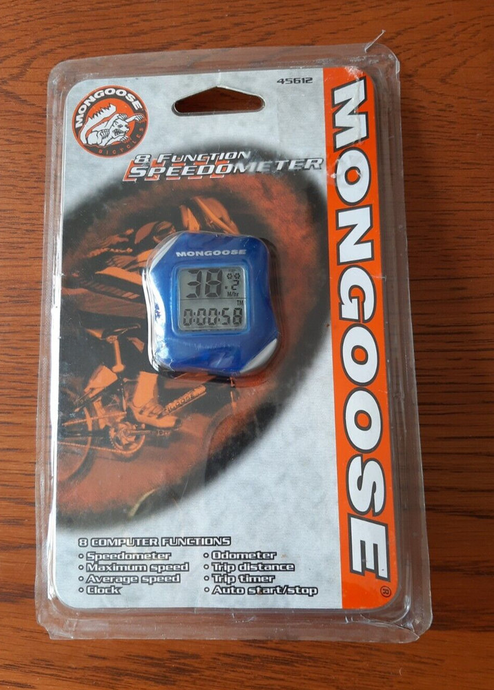 Mongoose Cycle Computer  45612 - New - 8 Function Speedometer