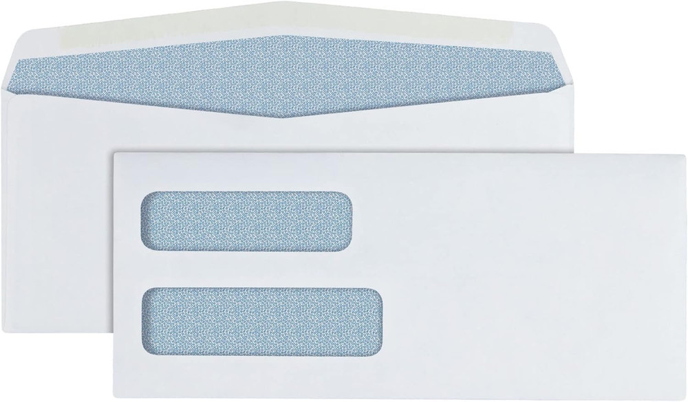 Double-Window Envelopes, #10 (4 1/8In. X 9 1/2In.), White