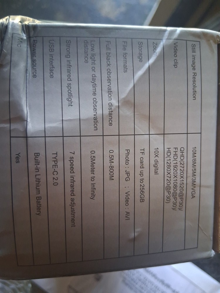 Night Vision Monocular for Hunting, Camping Wildlife Watching