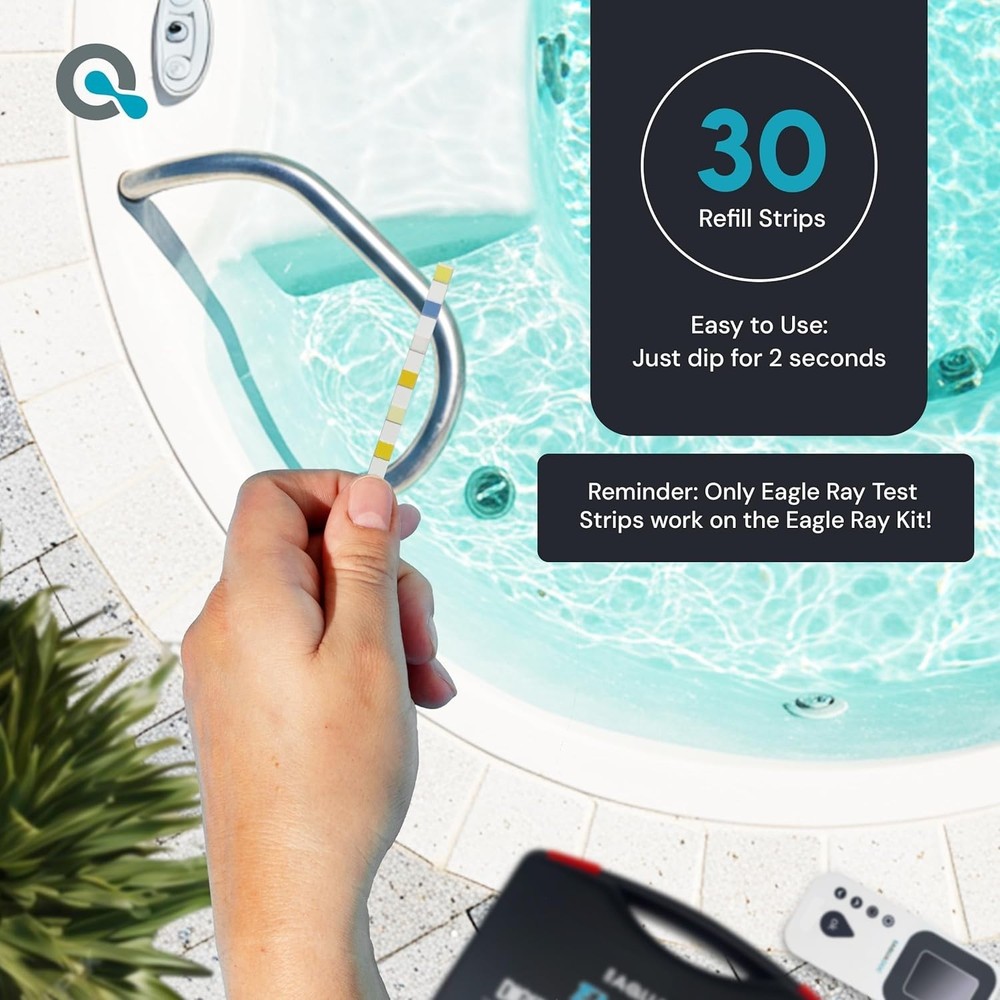 Eagle Ray Digital Spa Water Kit - Accurate Testing for Hot Tubs & Pools